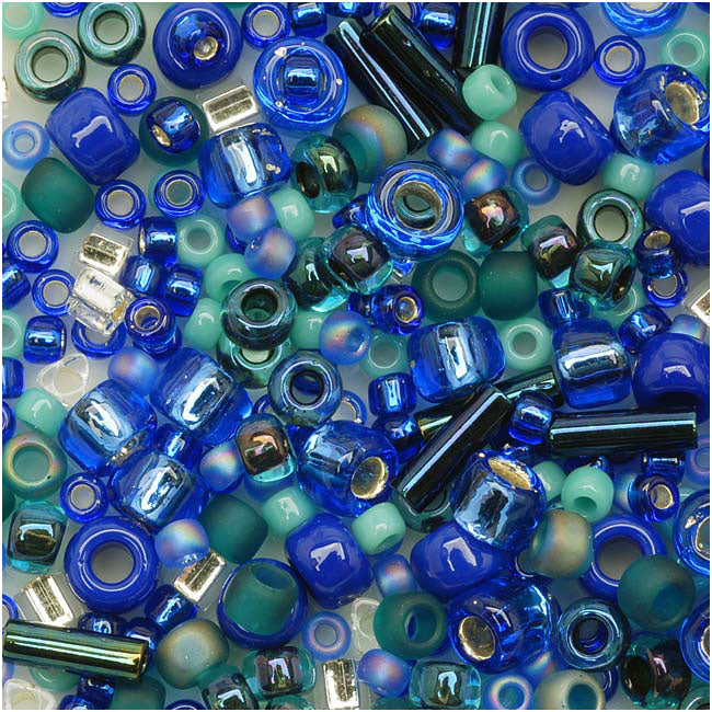 TOHO 3mm Bugle Beads Silver-Lined Teal 2.5-Inch Tube