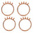 Copper Plated Ten-Loop Beading Rings Adjustable (4 pcs)