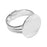 Silver Plated Adjustable Ring With 16mm Pad For Gluing (4 pcs)