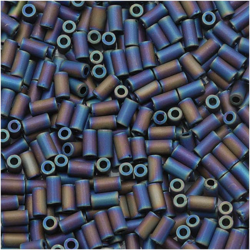 Toho Bugle Tube Beads Size #1 / 2x3mm Matte Color Iris Purple (2.5" Tube)