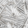 Toho Bugle Tube Beads Size #3 2x9mm Silver Lined Crystal 10 Grams