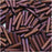 Toho Bugle Tube Beads Size #3 2x9mm Matte Mauve Mocha ( 2.5" Tube)