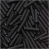 Toho Bugle Tube Beads Size #3 2x9mm Opaque Frosted Jet 10 Grams