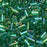 Miyuki Bugle Tube Beads, Cylinder Size #1 3x1.5mm, Green AB (19.5 Grams)