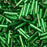 Miyuki Bugle Tube Beads, Cylinder Size #2 6x1.5mm, Silver Lined Green (17 Grams)