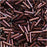 Miyuki Bugle Tube Beads, Cylinder Size #2 6x1.5mm, Metallic Dark Raspberry (17 Grams)