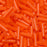 Miyuki Bugle Tube Beads, Cylinder Size #2 6x1.5mm, Opaque Orange (17 Grams)
