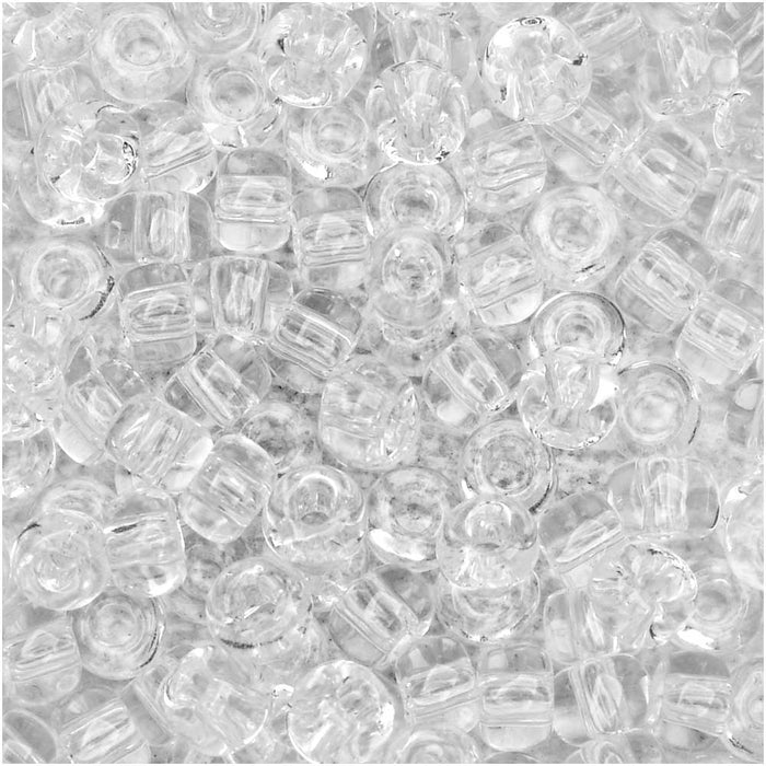 Toho Round Seed Beads 6/0 #1 'Transparent Crystal' 8 Gram Tube