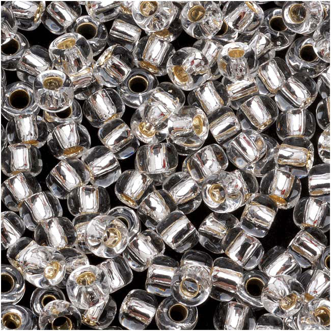 Toho Round Seed Beads 6/0 #21 'Silver Lined Crystal' 8g