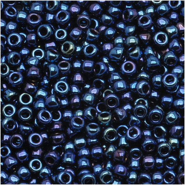 Toho Round Seed Beads 6/0 #88 'Metallic Cosmos' Blue 8g