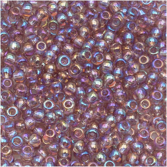 Toho Round Seed Beads 6/0 #166 'Transparent Rainbow Light Amethyst' 8g