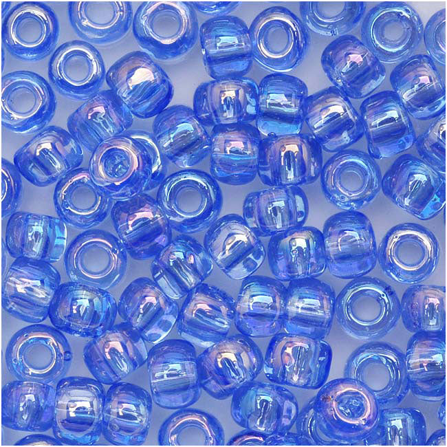Toho Round Seed Beads 6/0 168 Transparent Rainbow Lt Sapphire 8 Gram Tube