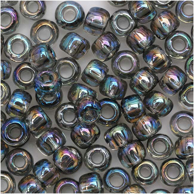 Toho Round Seed Beads 6/0 176 'Transparent Rainbow Black Diamond' 8 Gram Tube