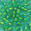 Toho Round Seed Beads 6/0 307 'Aqua/Opaque Yellow Lined' 8 Gram Tube