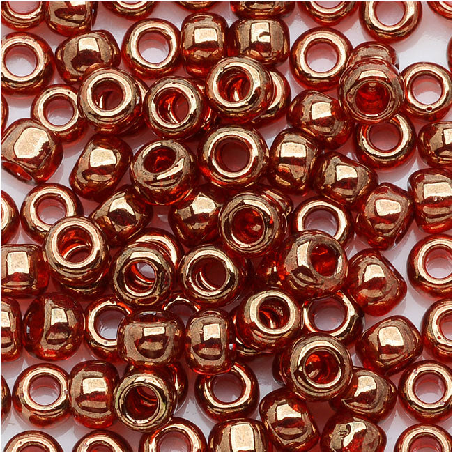 Toho Round Seed Beads 6/0 #329 - Gold-Lustered African Sunset (8 Grams)