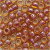 Toho Round Seed Beads 6/0 960 'Lt Topaz/Pink Lined' 8 Gram Tube