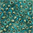 Toho Round Seed Beads 6/0 990 'Gold Lined Aqua' 8 Gram Tube