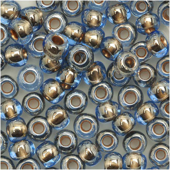 Toho Round 6/0 Seed Beads Silver Lined Milky Lt. Topaz (2.5 Tube)