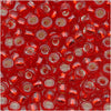 Toho Round Seed Beads 6/0 #25C 'Silver Lined Ruby' 8g