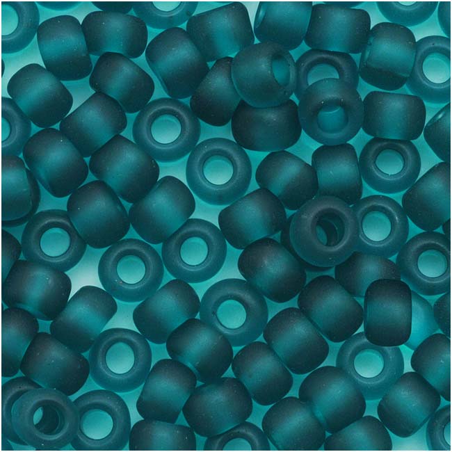 Toho Round Seed Beads 6/0 7BDF 'Transparent Frosted Teal' 8 Gram Tube