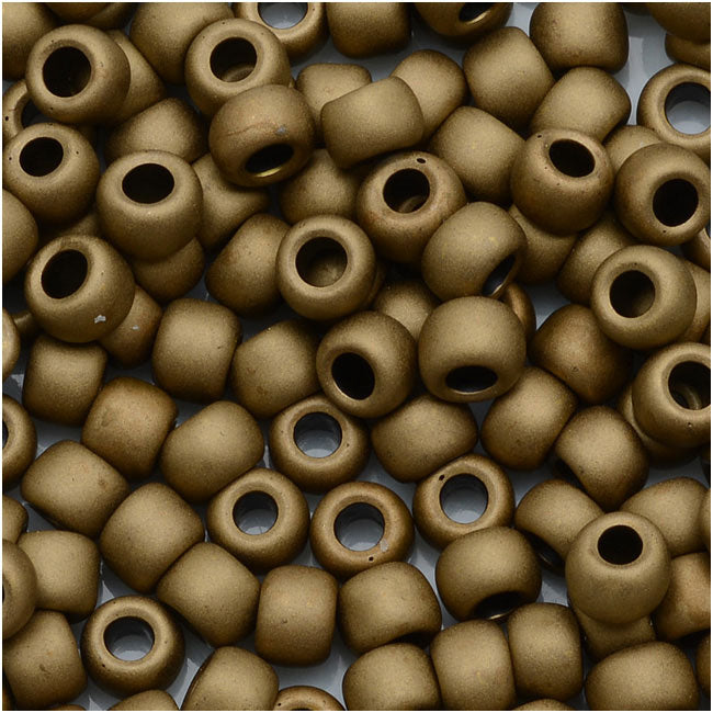 Toho Round Seed Beads 6/0 #221F - Frosted Bronze (8 Grams)