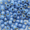 Toho Round Seed Beads 6/0 #2102 - Silver Lined Milky Montana Blue (8 Grams)