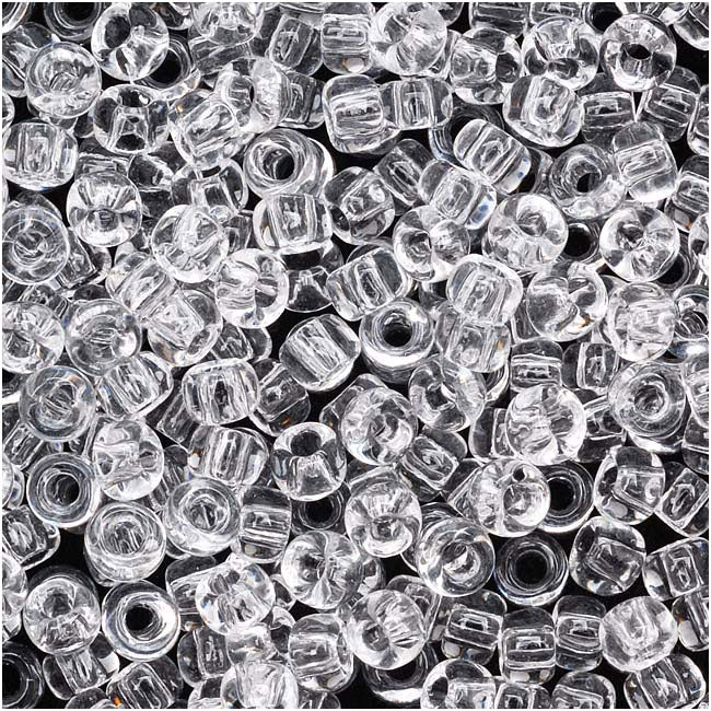 Toho Round Seed Beads 8/0 1 'Transparent Crystal' 8 Gram Tube