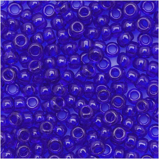 Toho Round Seed Beads 8/0 8 Transparent Cobalt 8 Gram Tube