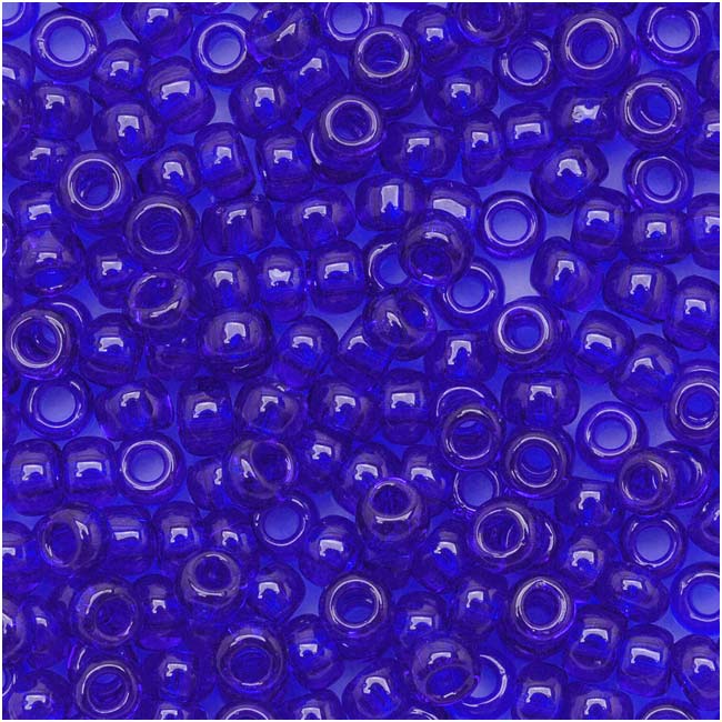 Toho Round Seed Beads 8/0 8 Transparent Cobalt 8 Gram Tube