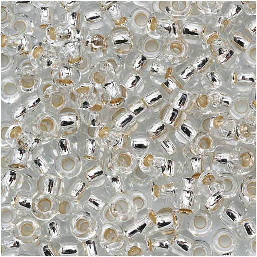 Toho Round Seed Beads 8/0 21 'Silver Lined Crystal' 8 Gram Tube