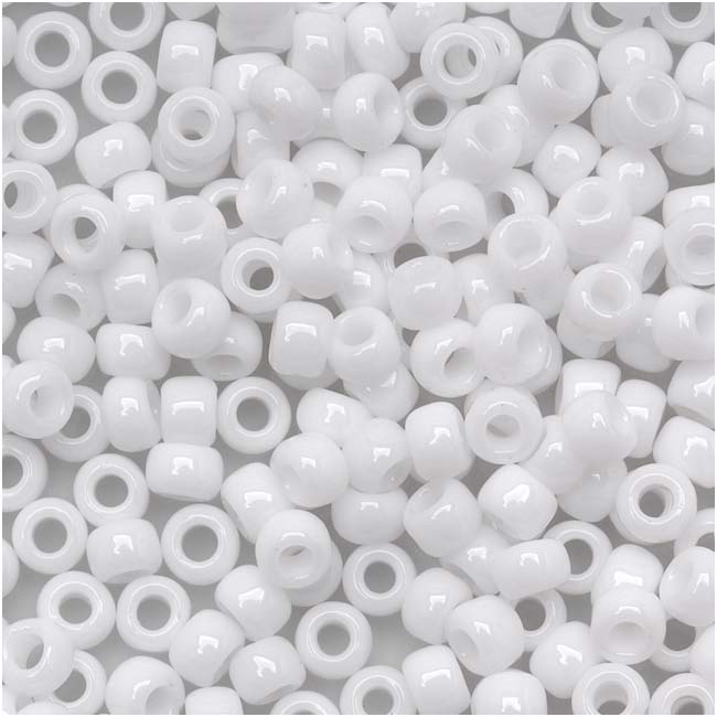 Toho Round Seed Beads 8/0 41 Opaque White 8 Gram Tube