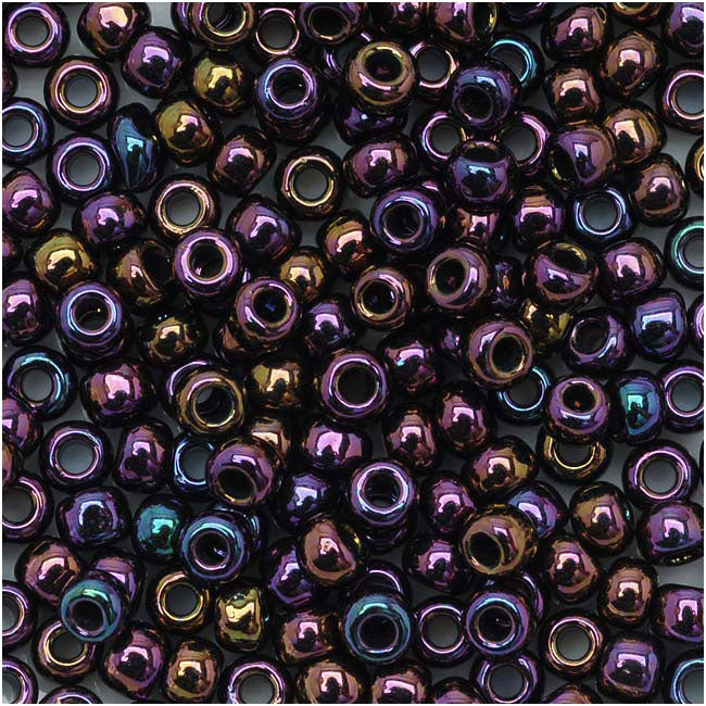 Toho Round Seed Beads 8/0 85 'Metallic Iris Purple' 8 Gram Tube