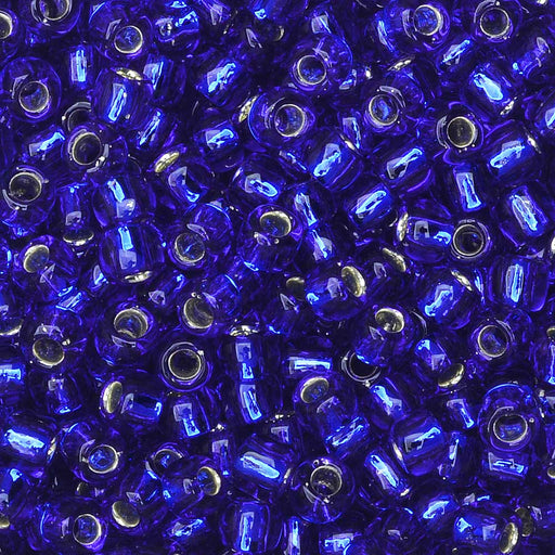Toho Seed Beads, Round 8/0 #28 'Silver Lined Cobalt' (8 Grams)