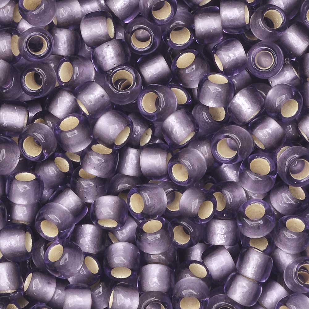 Toho Seed Beads, Round 8/0 #39F 'Silver Lined Frosted Light Tanzanite' (8 Grams)