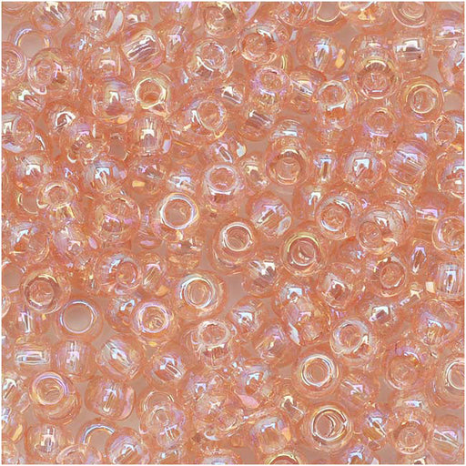 Toho Round Seed Beads 8/0 169 'Transparent Rainbow Rosaline' 8 Gram Tube