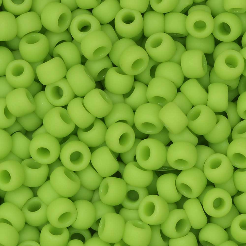 Toho Seed Beads, Round 8/0 #44F 'Opaque Frosted Sour Apple' (8 Grams)