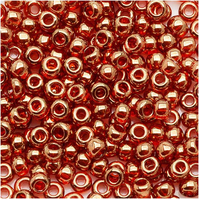 Toho Round Seed Beads 8/0 #329 - Gold Lustered African Sunset (8 Grams)