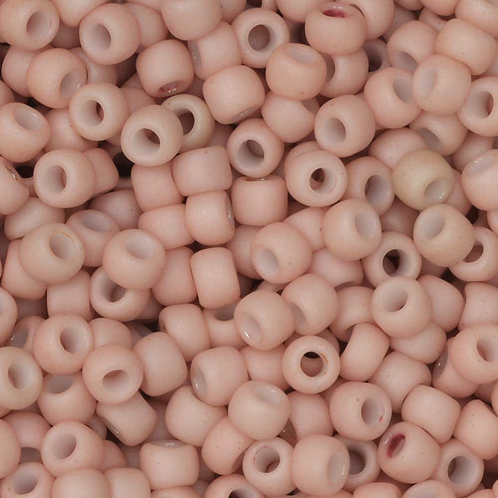 Toho Seed Beads, Round 8/0 #764 'Opaque Pastel Frosted Shrimp' (8 Grams)