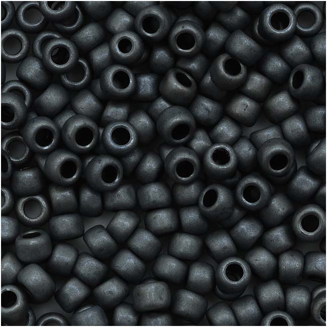 Toho Round Seed Beads 8/0 611 'Matte Opaque Gray' 8 Gram Tube