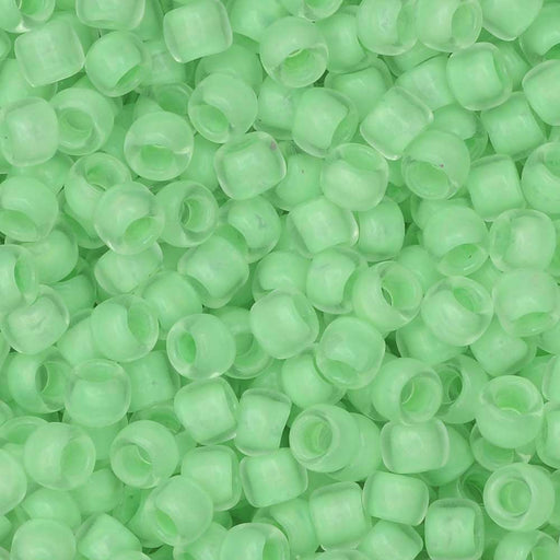 Toho Seed Beads, Round 8/0 #975 'Crystal/Neon Sea Foam Lined' (8 Grams)