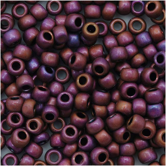 Toho Round Seed Beads 8/0 703 'Matte Mauve Mocha' 8 Gram Tube