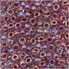 Toho Round Seed Beads 8/0 771 'Rainbow Crystal/Strawberry Lined' 8 Gram Tube
