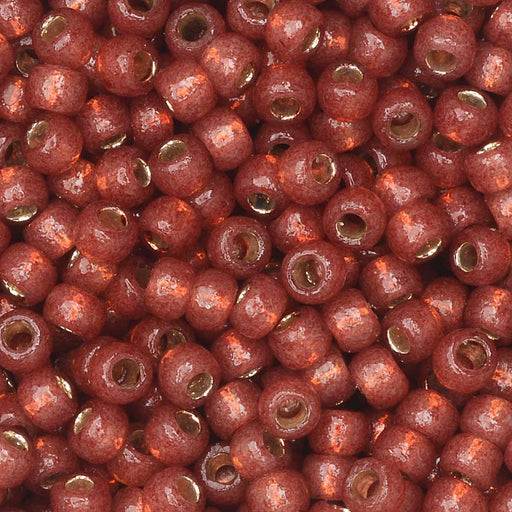 Toho Seed Beads, Round 8/0 #PF2113 'PermaFinish Silver Lined Milky Pomegranate' (8 Grams)