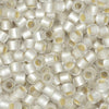 Toho Seed Beads, Round 8/0 #PF21F 'PermaFinish Silver Lined Frosted Crystal' (8 Grams)