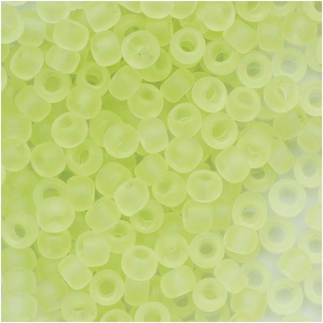 Toho Round Seed Beads 8/0 15F 'Transparent Frosted Citrus Spritz' 8 Gram Tube