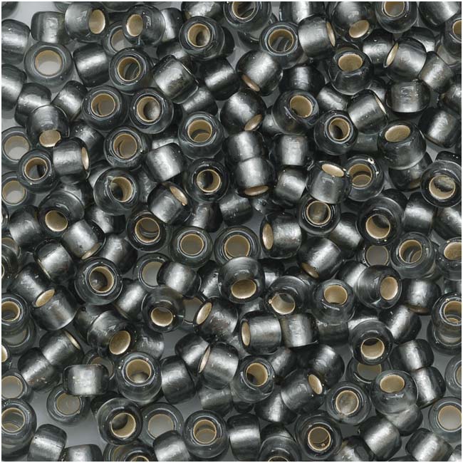 Toho Round Seed Beads 8/0 29BF 'Silver Lined Frosted Gray' 8 Gram Tube