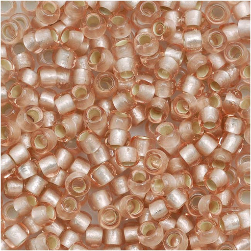 Toho Round Seed Beads 8/0 31F 'Silver Lined Frosted Rosaline' 8 Gram Tube