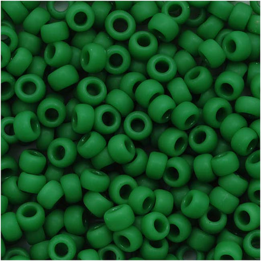 Toho Round Seed Beads 8/0 47DF 'Opaque Frosted Shamrock' 8 Gram Tube