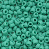 Toho Round Seed Beads 8/0 55F 'Opaque Frosted Turquoise' 8 Gram Tube