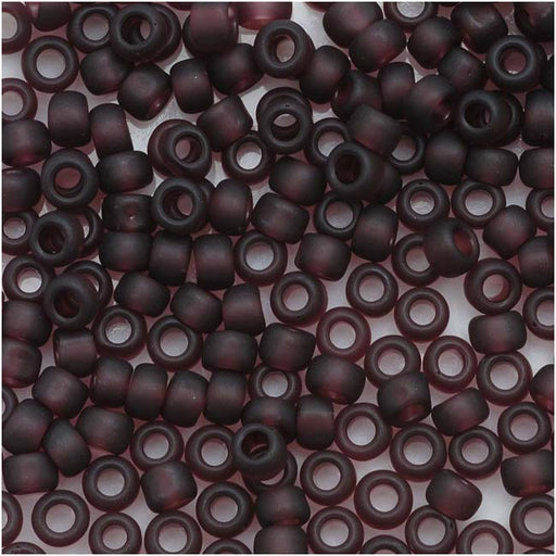 Toho Round Seed Beads 8/0 6CF 'Transparent Frosted Amethyst' 8 Gram Tube